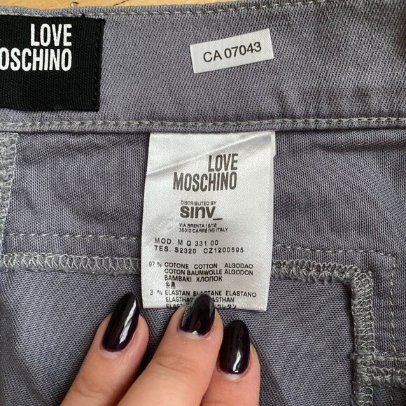 Love Moschino joggers in gray sz 36 - Picture 5 of 8